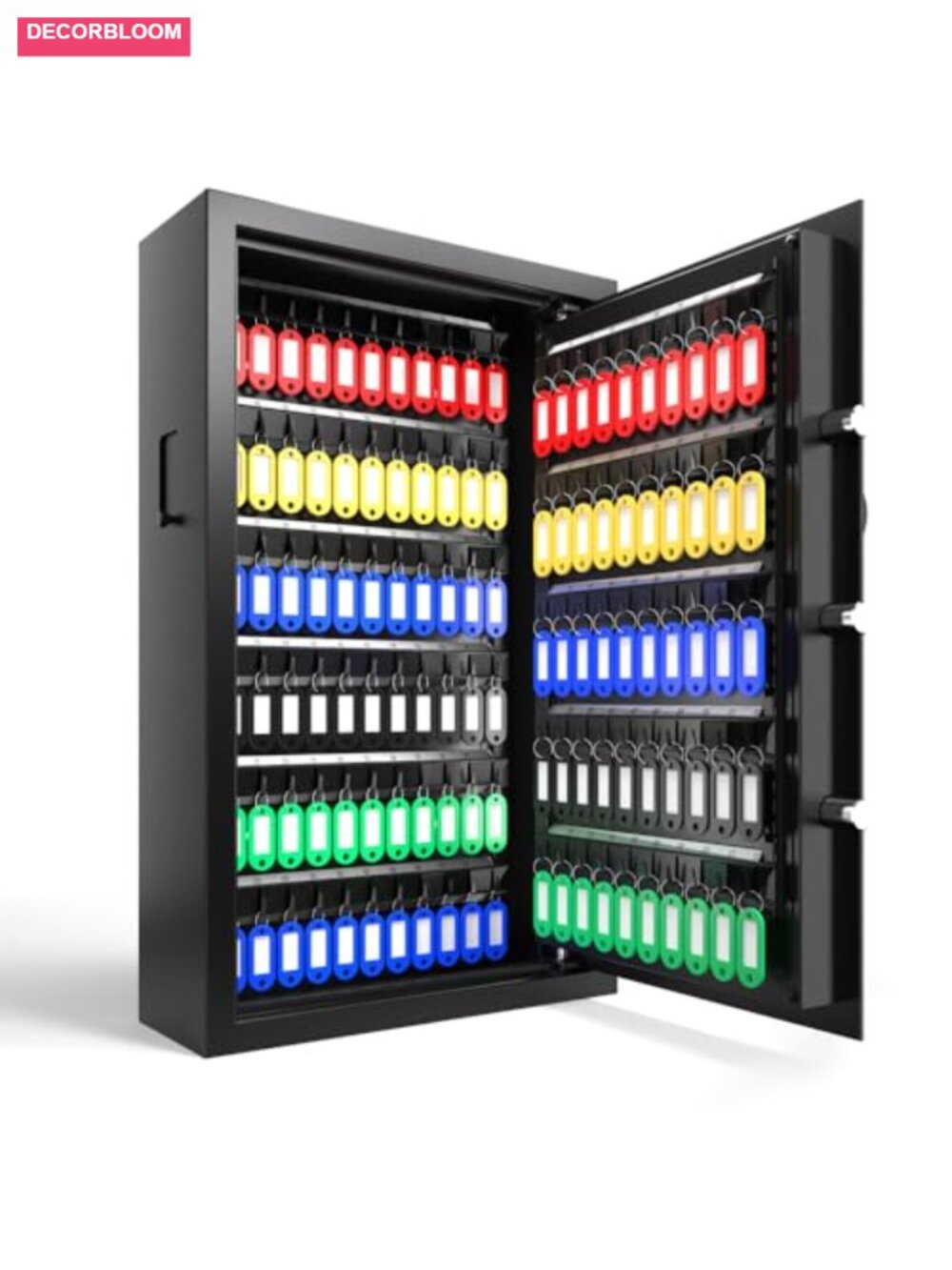 122-Key Wall Mount Lock Box with Code, Drop Slot & LED Light